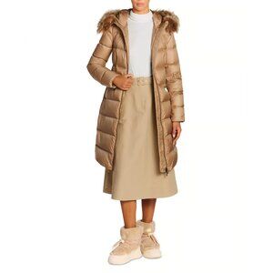 Moncler Boedic Belted Puffer Coat-Brown